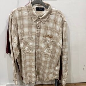 AMIRI Light Brown Plaid Shirt